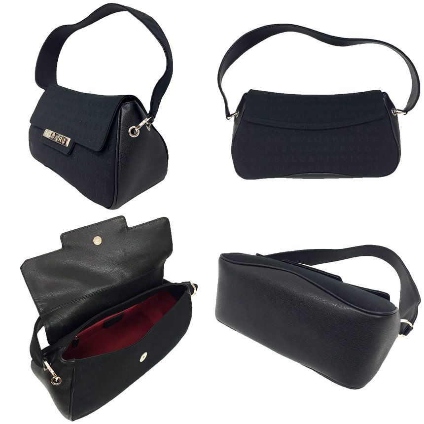 セール BVLGARI ブルガリ ロゴマニア ワンショルダーバッグ レザー 
