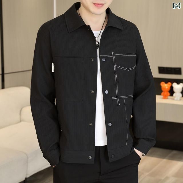 [XXL]メンズ  服 シンプル ファッション オシャレ 大人 かっこいい 大きいサイズ ストリート 紳士服 ジャケット 快適 カジュアル トップス