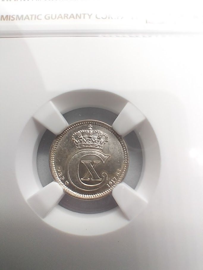 NGC MS64 1917VBP GJ デンマーク王国 10O銀貨 058 NGC MS64 1917VBP GJ デンマーク王国 10O銀貨 058の通販 by