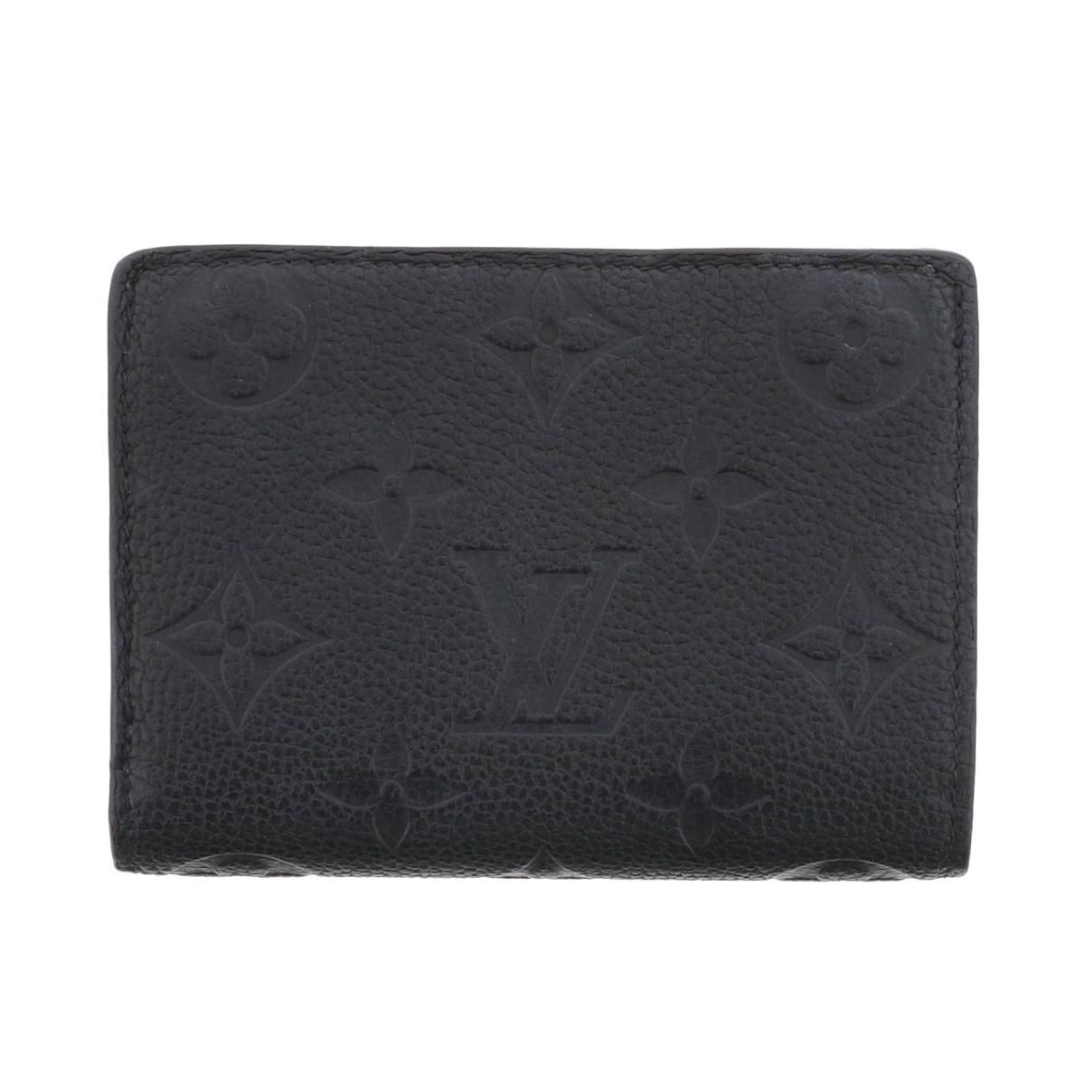 LOUIS VUITTON ルイヴィトン ﾎﾟﾙﾄﾌｫｲﾕ･ｸﾚｱ 財布 二つ折り財布 小銭入有 ポルトフォイユ ク Black M80151 used AB