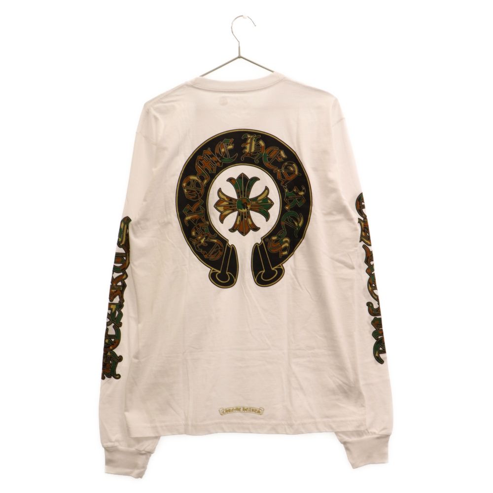 24SS◆送料込【Chrome Hearts】ホースシュー CAMO 長袖 T-shirt CHROME HEARTS (クロムハーツ) Camo Horseshoe L/S Tee カモフラ