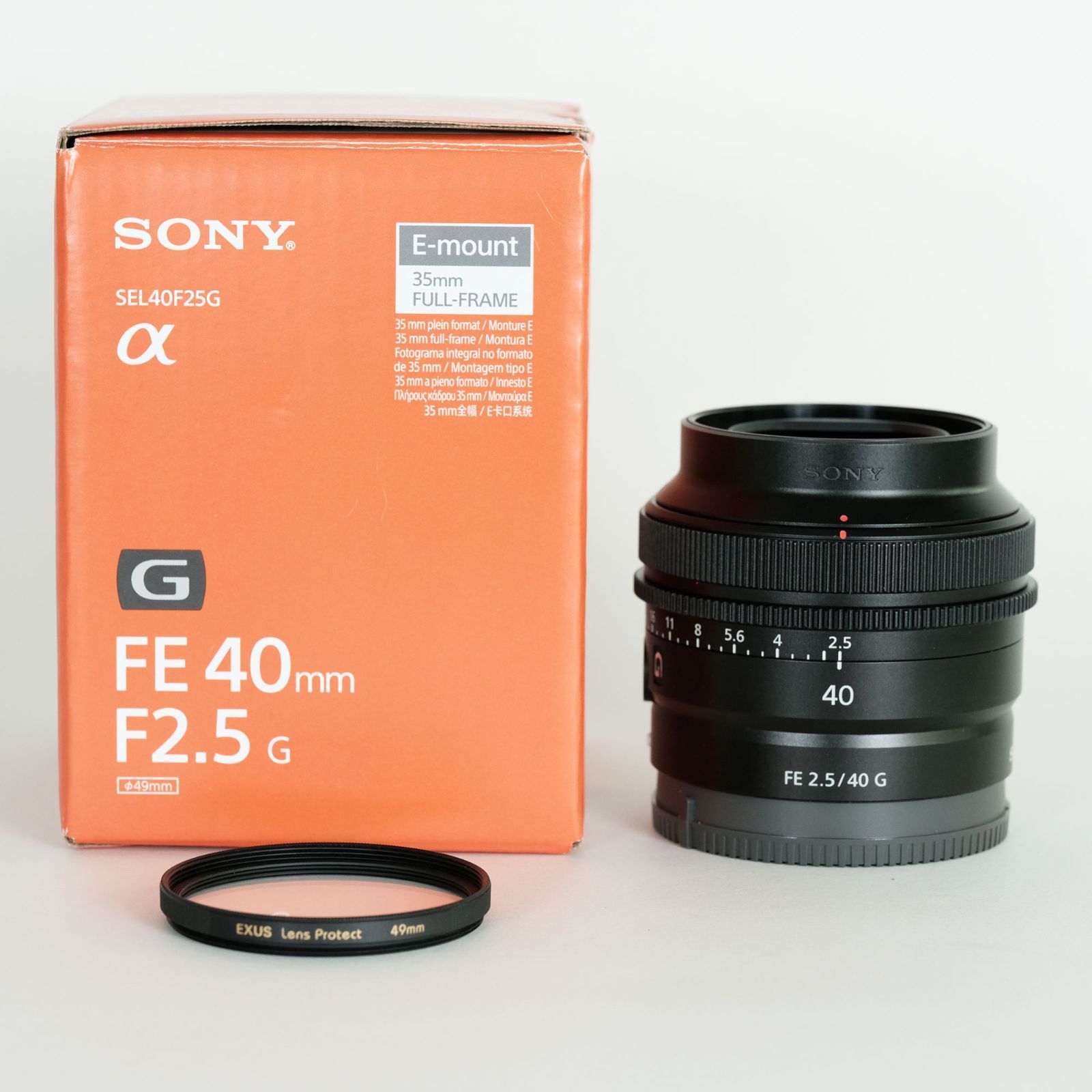 [美品｜高級フィルター付] SONY FE 40mm F2.5 G SEL40F25G / ソニーEマウント