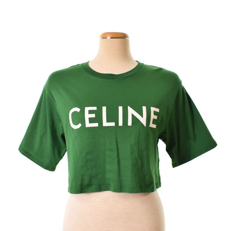 ロップド CELINE Tシャツ / コットンジャージー ダークカーキ
