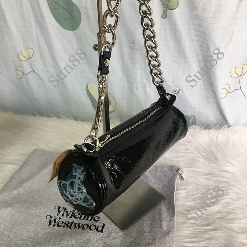 新品 Vivienne Westwood ヴィヴィアンウエストウッド レザー チェーン ショルダーバッグ ブラック