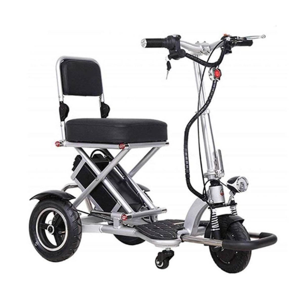 【KIRA SHOP】 電動車椅子 電動3輪シニアカート！シルバーカー 折りたたみ 軽量 コンパクト 車椅子 電動車椅子 電動車いす 運転免許不要 障害者の休日に使用できます 敬老の日