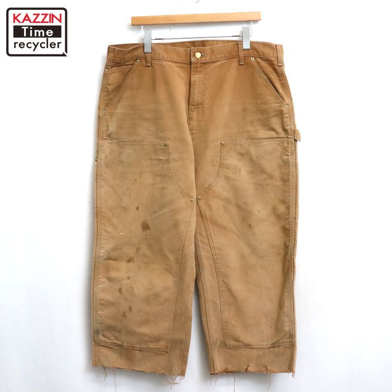 00s Carhartt ダブルニー カットオフ ダック ペインターパンツ メンズ XLサイズ相当 ビッグサイズ オーバーサイズ