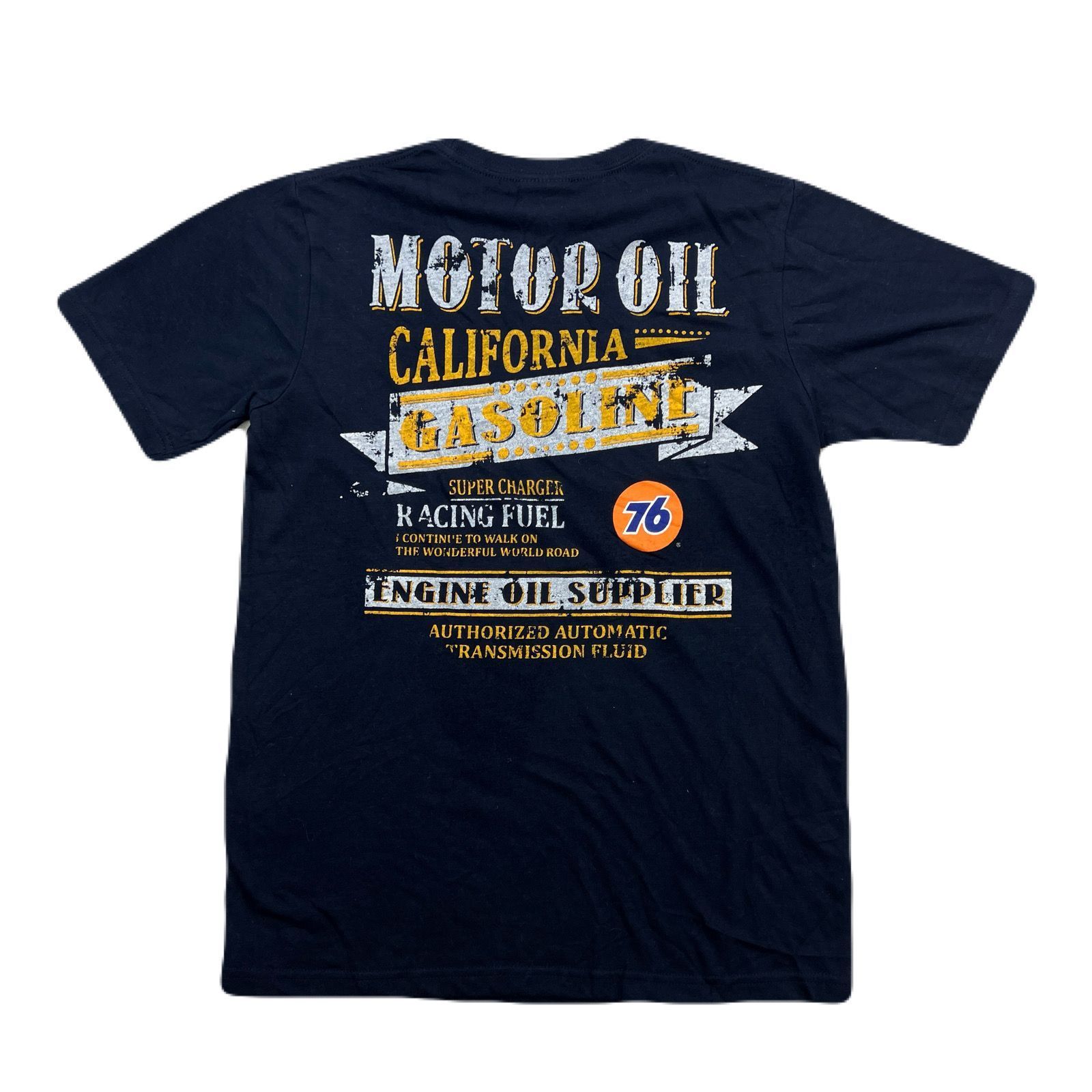 76ルブリカンツ Tシャツ 半袖 ネイビー 濃紺 両面プリント メンズ M