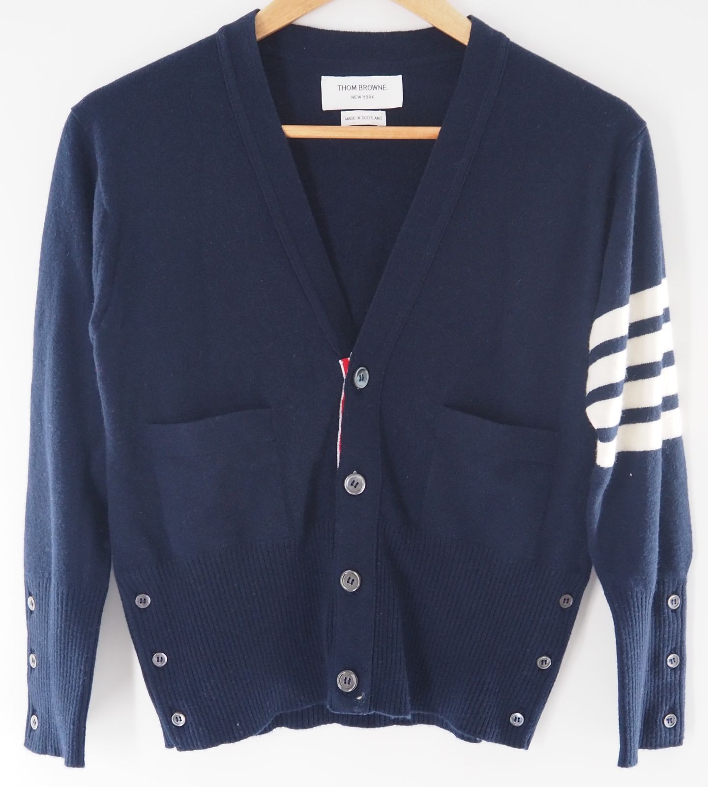 THOM BROWNE/トムブラウン 4bar カシミヤ カーディガン セーター