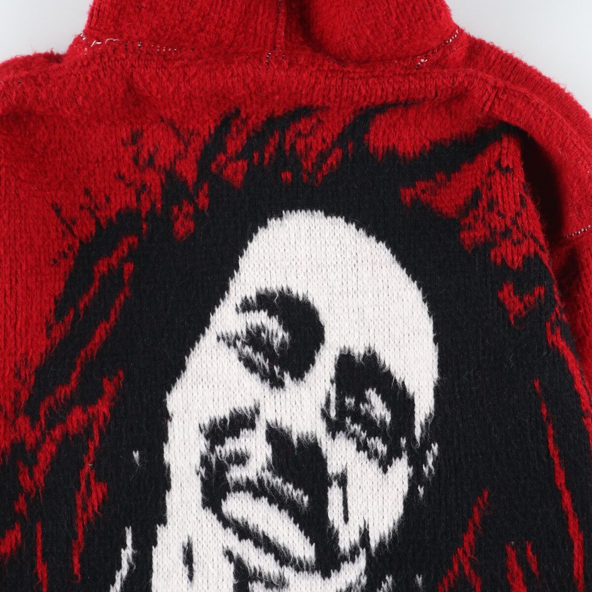 古着 RUMINAHUI BOB MARLEY ボブマーリー 総柄 エクアドルニットジップ 