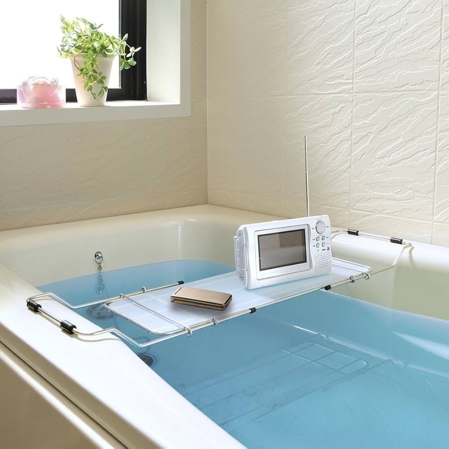 AT-108 和平フレイズ Wahei freiz バスグッズ バスブックスタンド お風呂 アメニック スライド式 52.5 75cm AR-4272