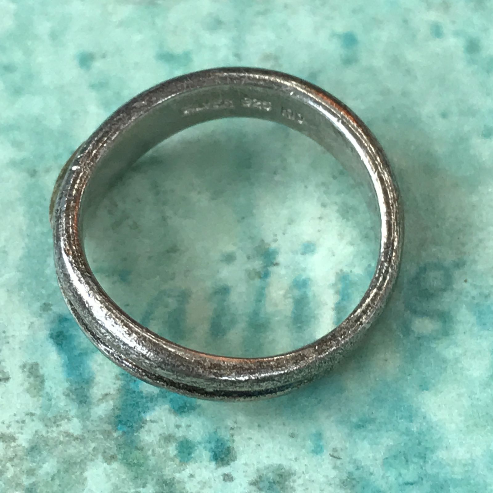 Silver 925 K10 刻印 コンビリング シルバーアクセサリー シンプル 