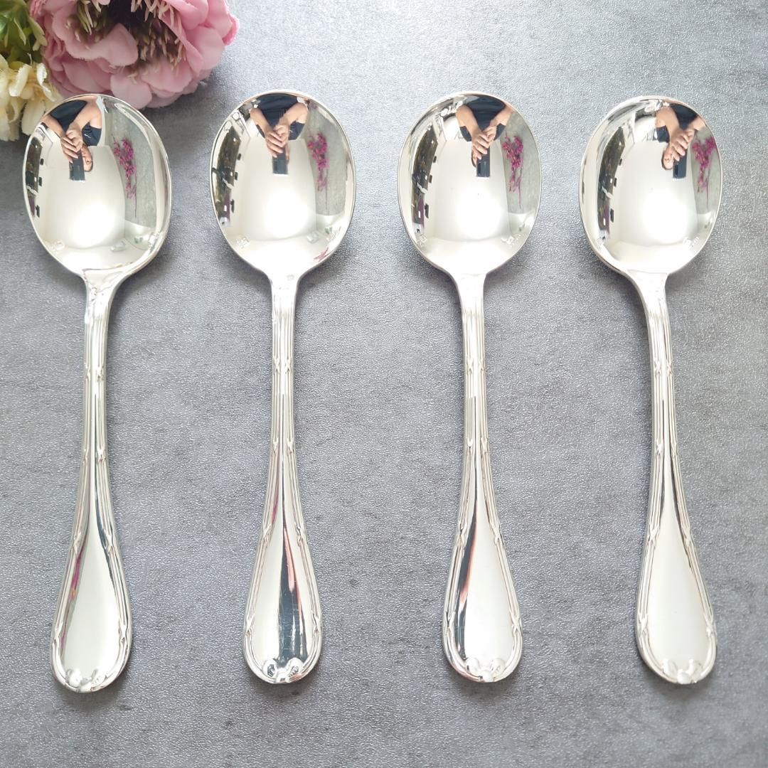 クリストフル リュバン コンソメスプーン 4点