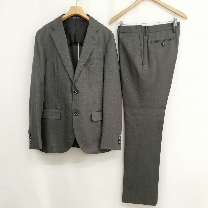 マッキントッシュフィロソフィー MACKINTOSH PHILOSOPHY トロッター シングル 2B スーツ セットアップ ジャケット スラックス 42 チャコールグレー