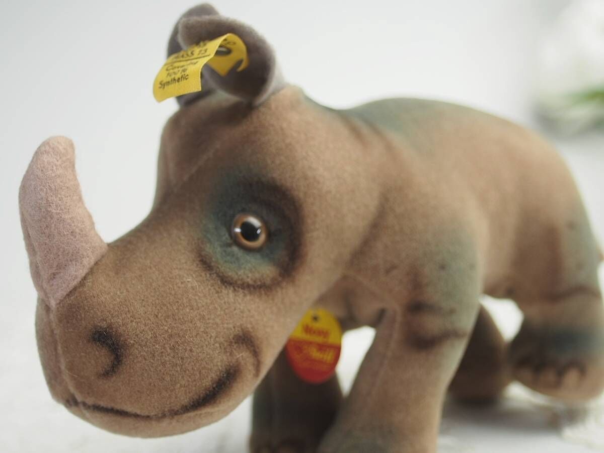 Steiff - シュタイフ★Rhinoceros Nosy 9cm ID完品★サイのノージー/犀 シュタイフ☆Rhinoceros Nosy完品☆犀/ライノセロス☆Steiff