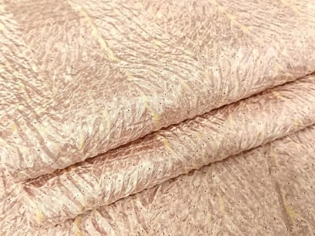 平和屋着物●名門　藤娘きぬたや・杢目絞り　小紋　正絹　逸品　AAAY1620np 平和屋着物○名門 藤娘きぬたや・杢目絞り 小紋 正絹 逸品 AAAY1620np