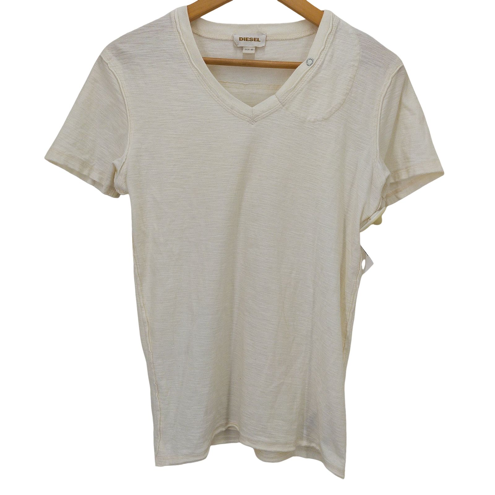 DIESEL>>ディーゼル T-Ai ギャザー Vネック Tシャツ ディーゼル DIESEL 首ポケット VネックTシャツ メンズ XS-公式