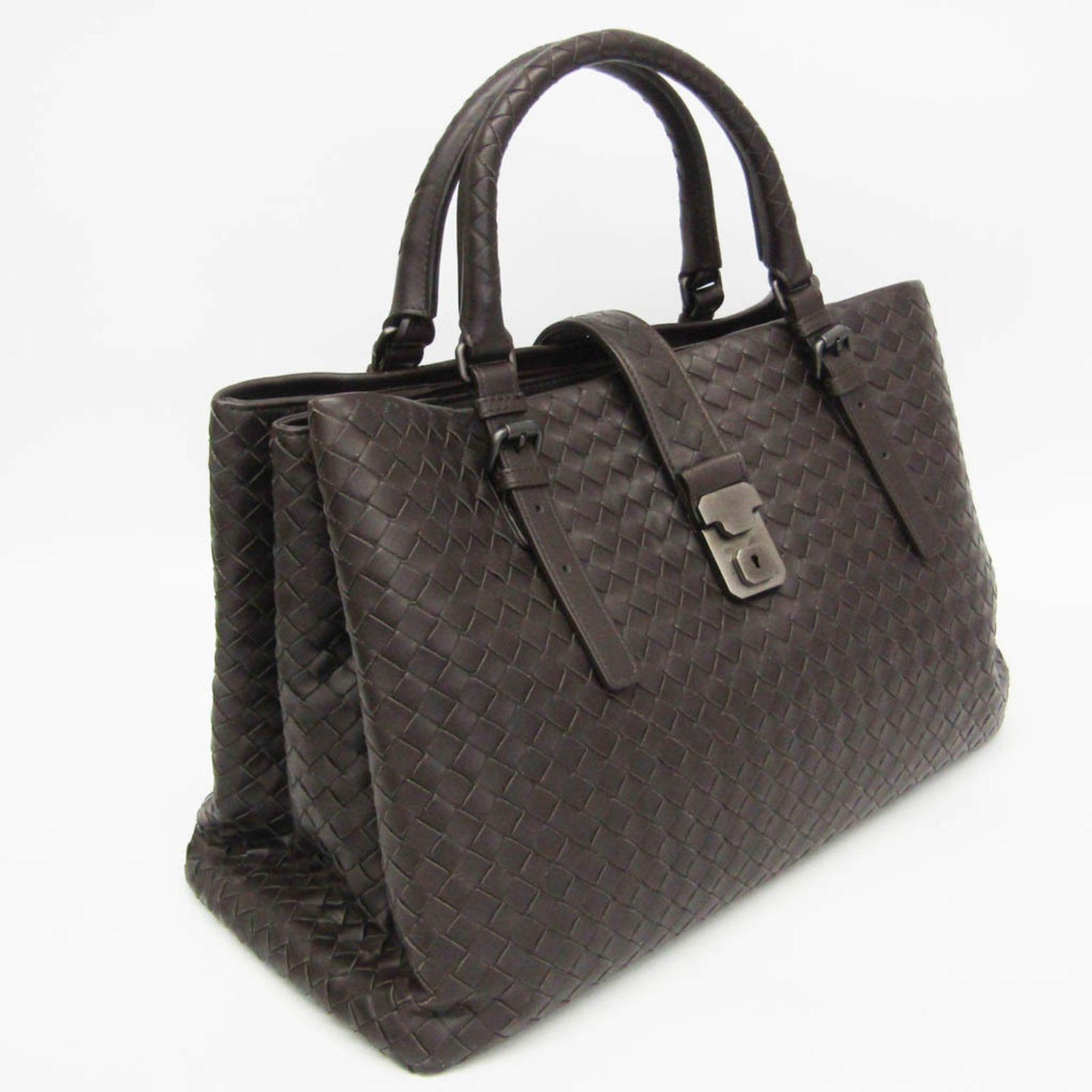 ボッテガヴェネタ トートバッグ イントレチャート レザー ダークブラウン メンズ ボッテガヴェネタ トートバッグ イントレチャート レザー ダーク