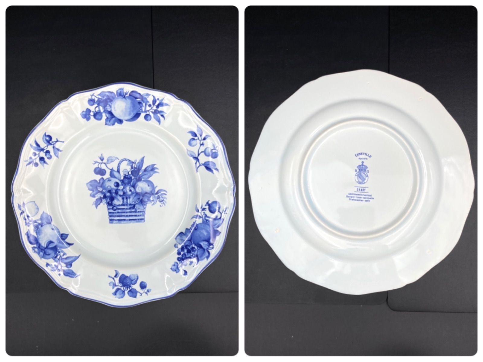 リュネヴィル　プレート　25cm 未使用美品 MZ179) LUNEVILLE 25.5cm プレート 4枚セット 現状品 / リュネヴィル