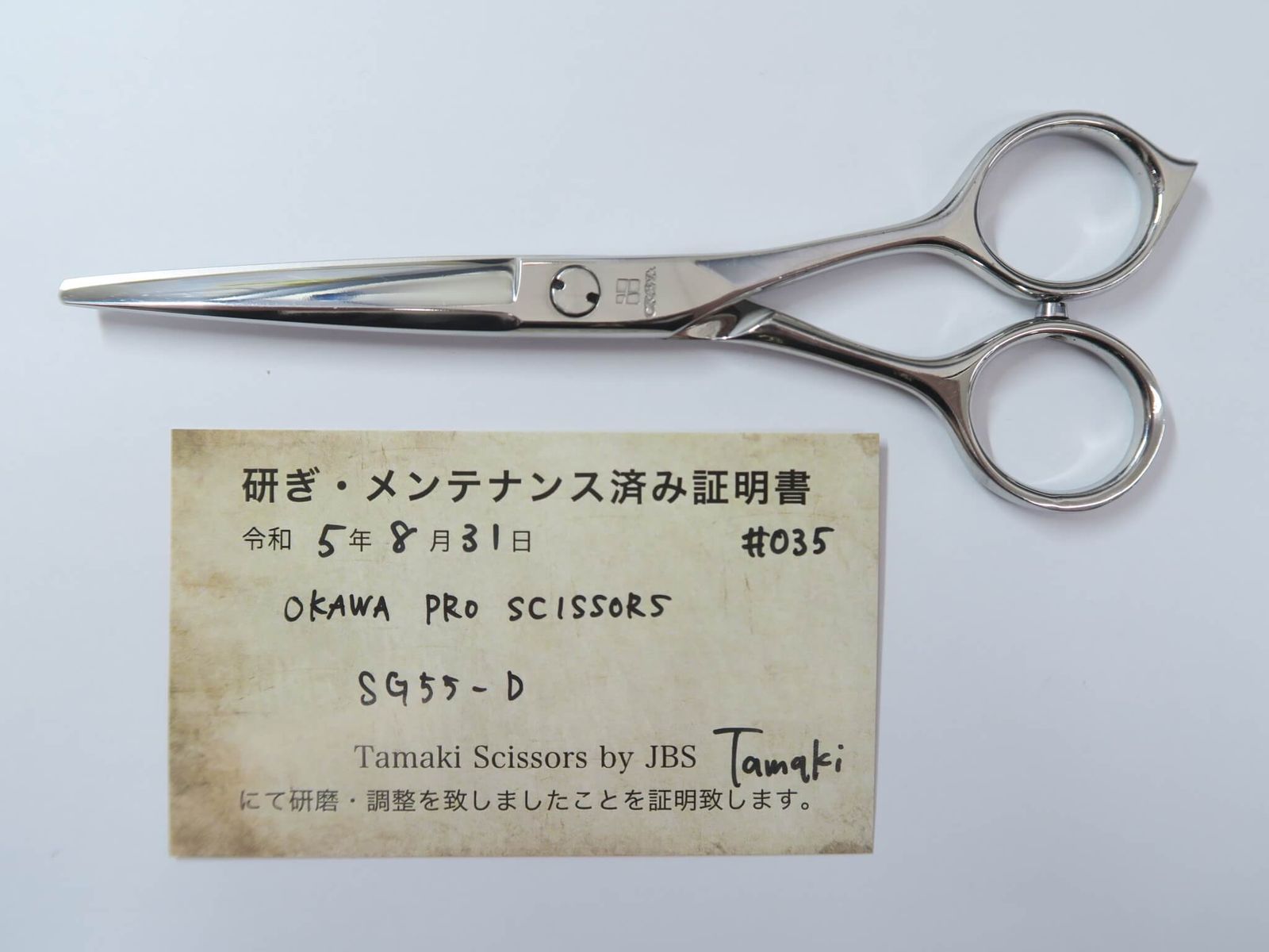 Bランク【OKAWA PRO SCISSORS オオカワプロシザーズ】 SG55-D シザー