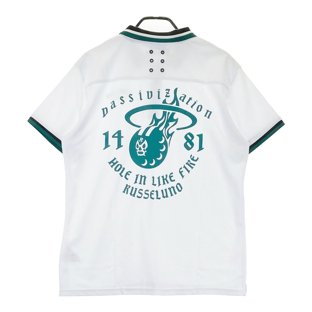 ラッセルノ　ゴルフ　メンズ　半袖ポロシャツ サイズ6 ラッセルノ ゴルフポロシャツ 白 サイズ6 中古 メンズ ラッセルノ