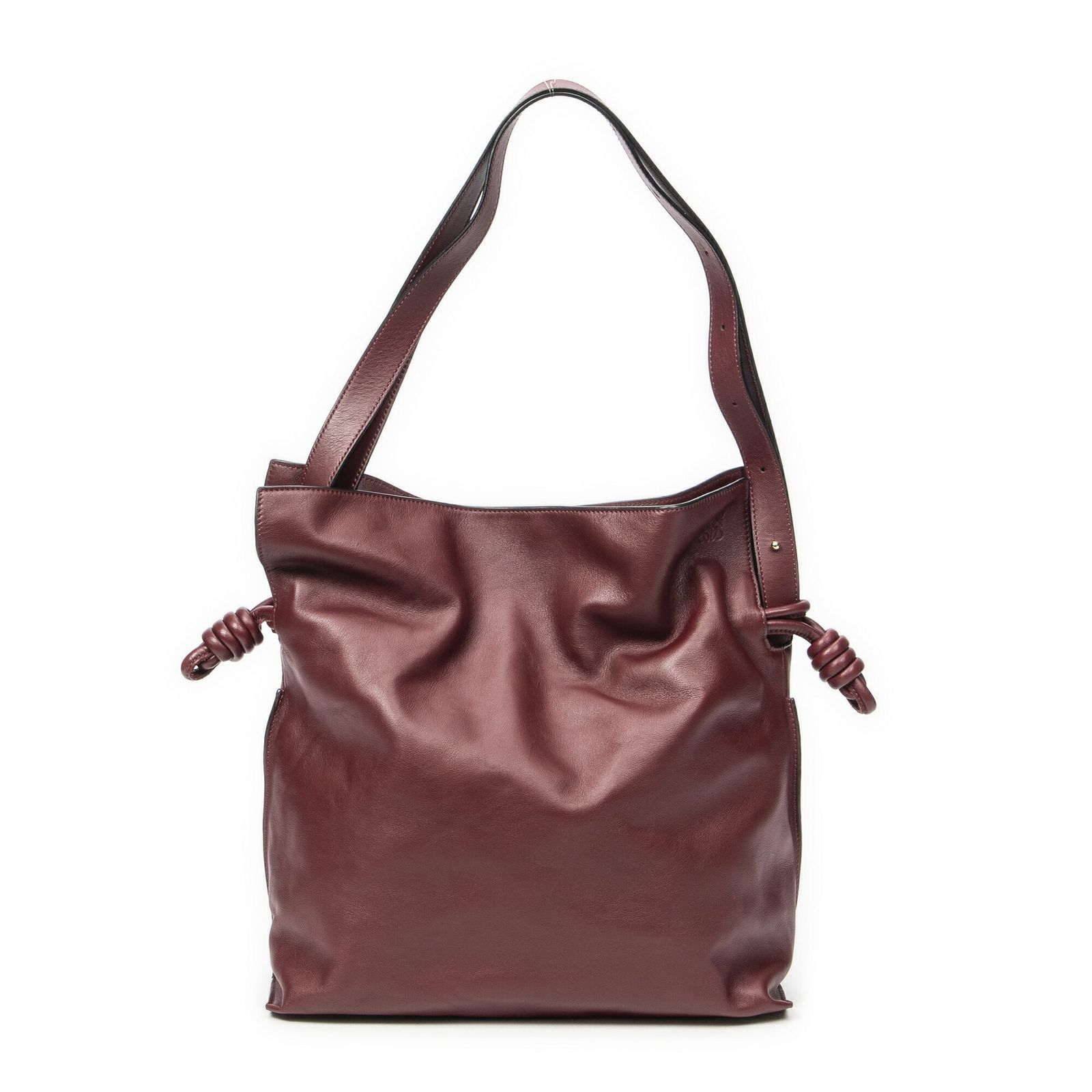LOEWE ロエベ大フラメンコノットバーガンディナッパレザーA