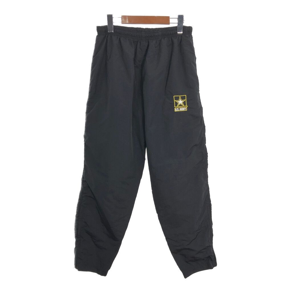 米軍実物 U.S.ARMY APFU トレーニングパンツ ミリタリー ブラック (メンズ L相当) 中古 古着 T3372