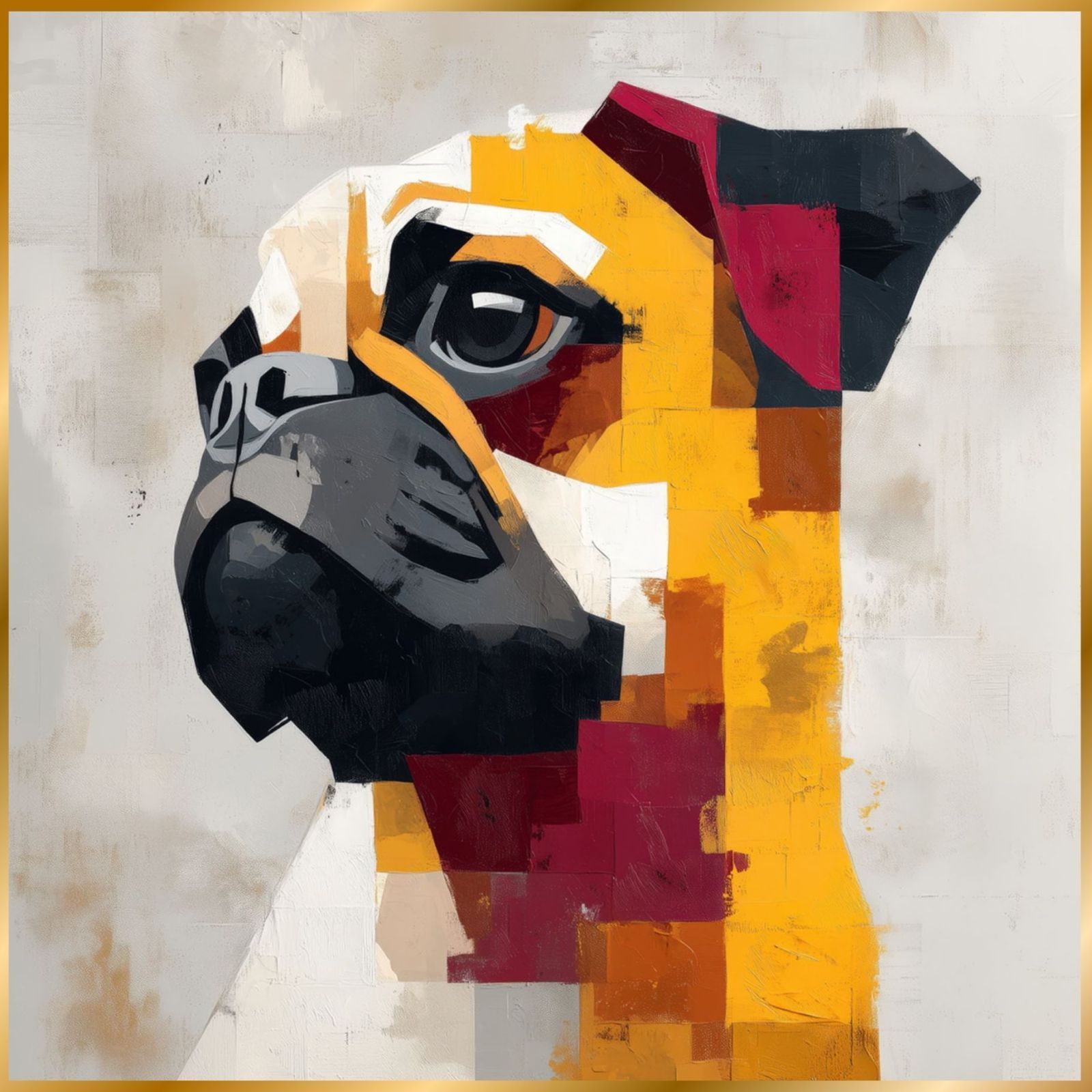 Color Symphony: Pug Dog Edition】ジークレー版画＊名入れOK！ パグ