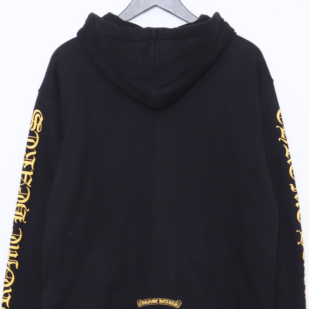 CHROME HEARTS ヘアリーダガー ジップアップパーカー Sサイズ ブラック