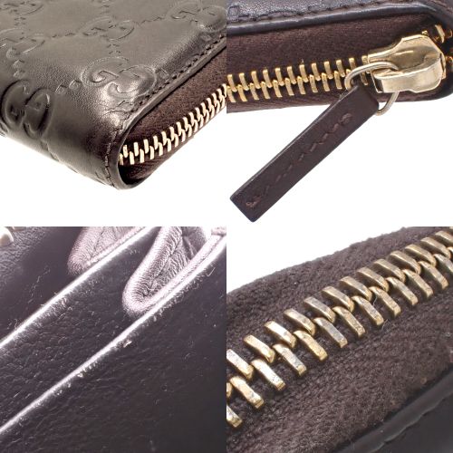 【たけこ】GUCCI グッチシマ　シグネチャー　コインパース　小銭入れ GUCCI(グッチ) グッチシマ/シグネチャー ラウンドファスナー