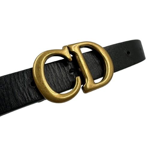 DIOR CDロゴ ベルト ゴールドバックル レザーベルト - メルカリ