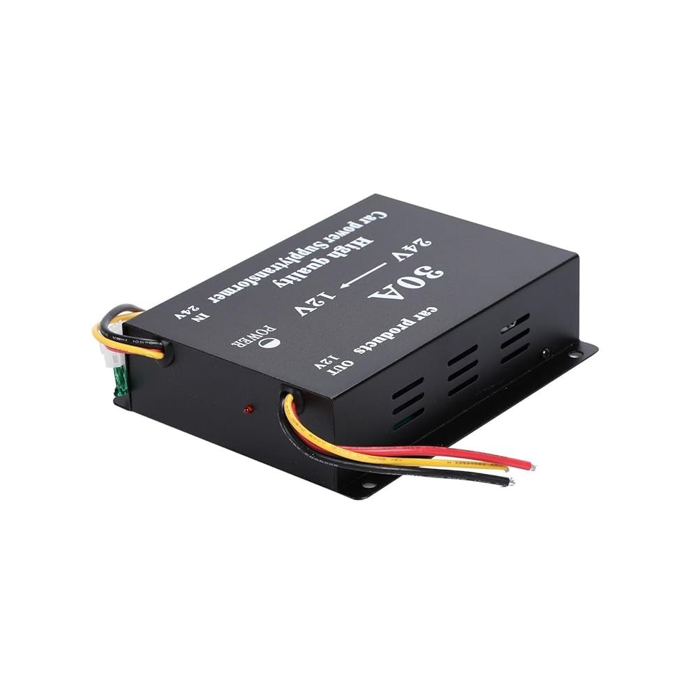 Partools DCDCコンバーター 24V→12V 30A ヒューズ付 過電圧保護