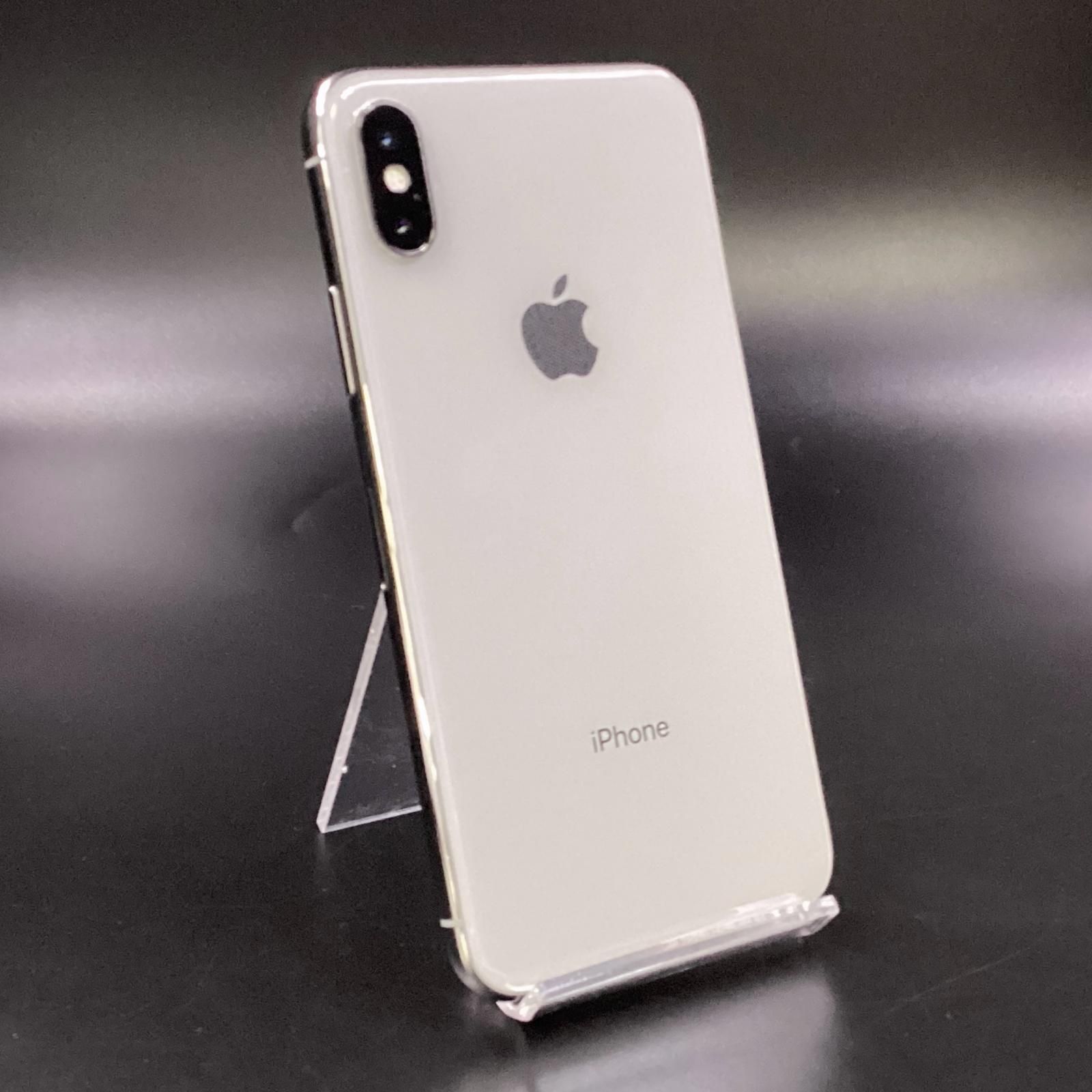 iPhone X 64GB シルバー SIMフリー 白ロム 動作確認済 65%【全額返金 
