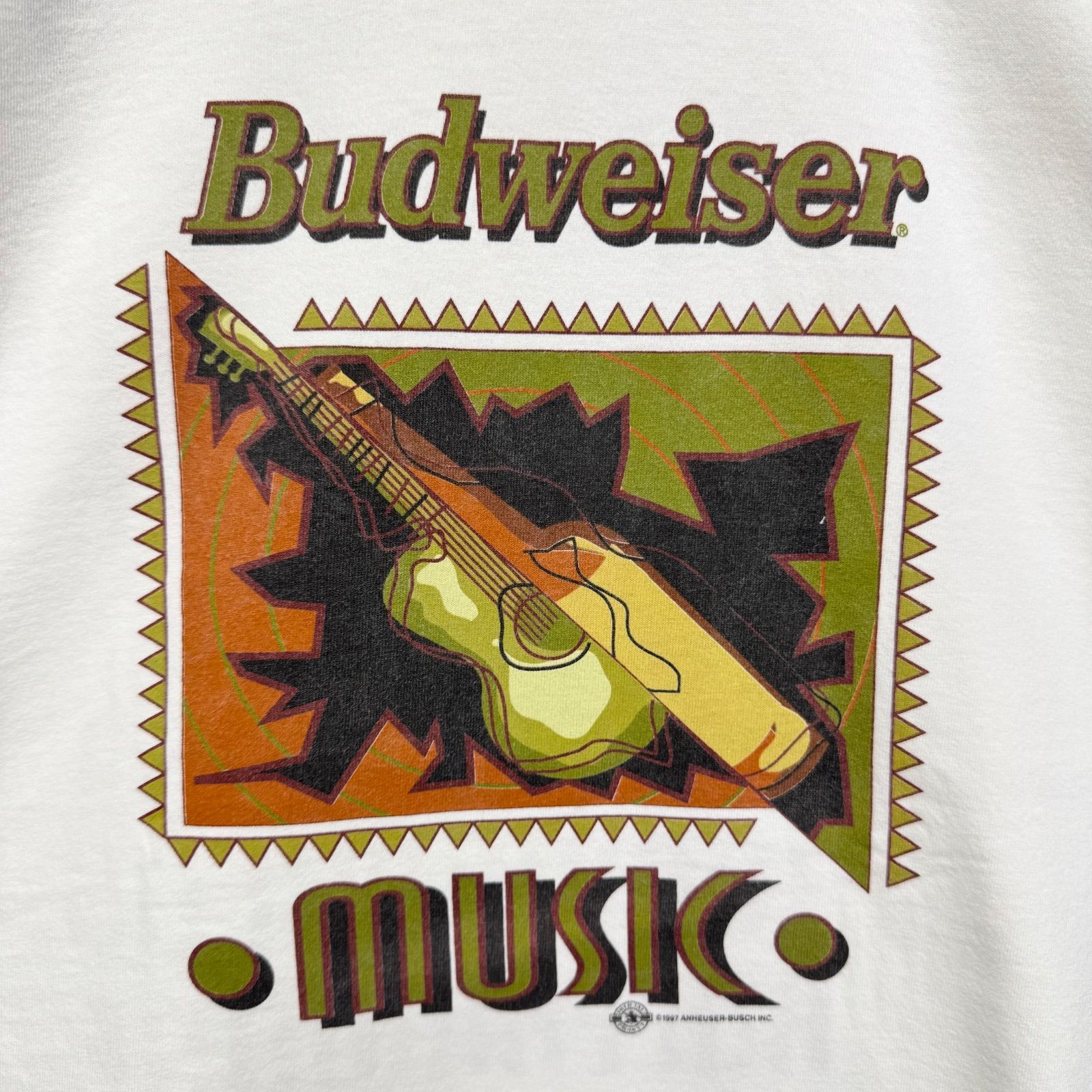 Vintage 90s vintage 1997 Budweiser Promo Print T-shirt Tee カナダ 