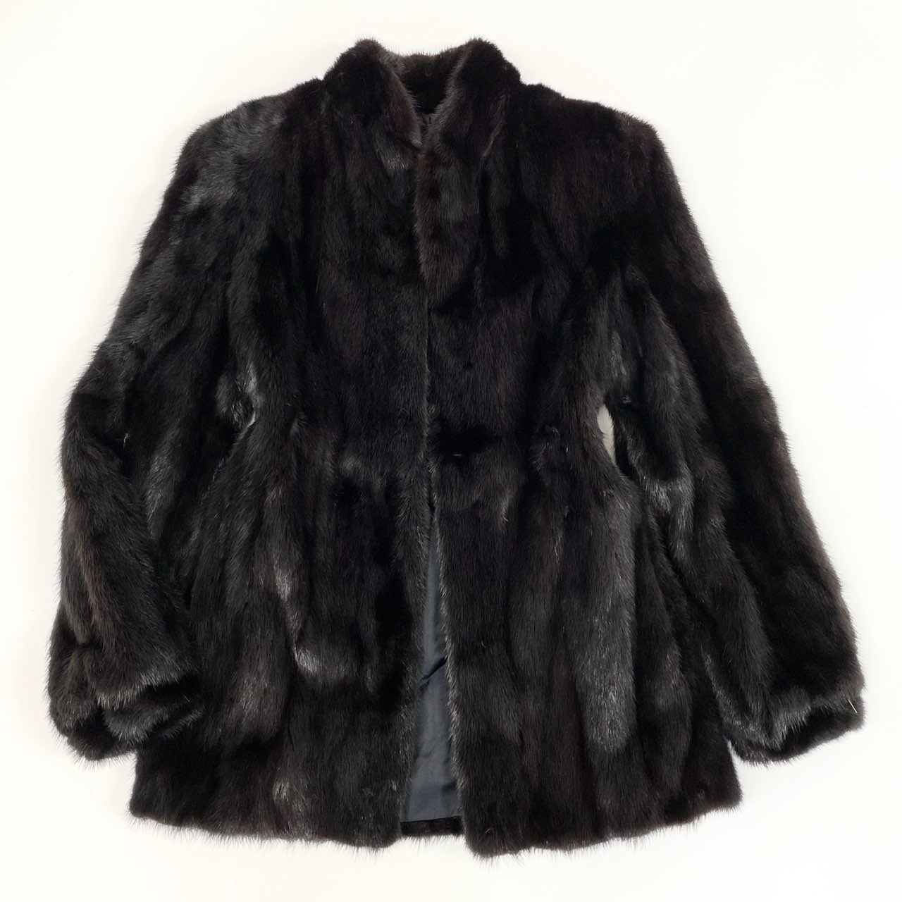sankyo shokai ミンク コート シルバーフォックス トリミング