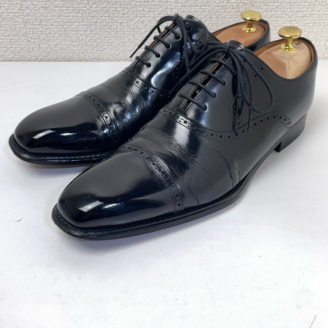 レア❣️流通在庫ゼロ❣️リーガル ストレートチップ　メダリオン　012R 24.5㎝ リーガル ストレートチップ 122R 内羽根 ブラック メダリオン