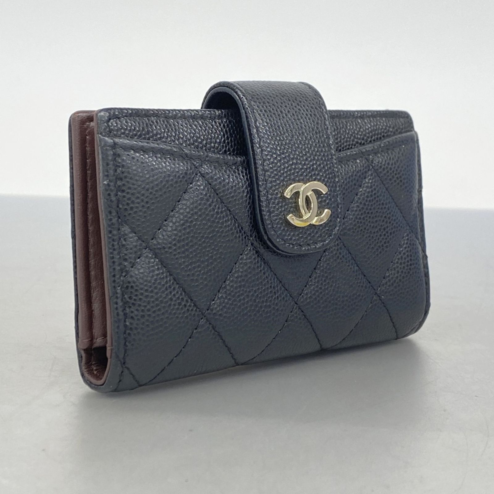 (美品)CHANEL　シャネル　キャビアスキン　レディース　名刺　カードケース CHANEL シャネル カードケース 名刺入れ ココマーク キャビア