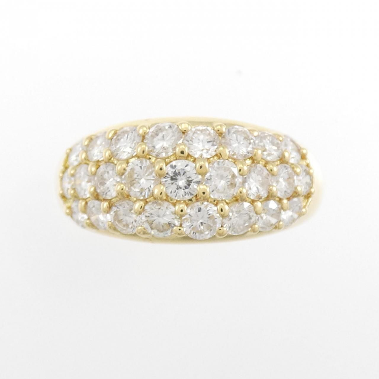 パヴェダイヤモンド(1.50ct) リング 750 K18 YG イエローゴールド 日本 