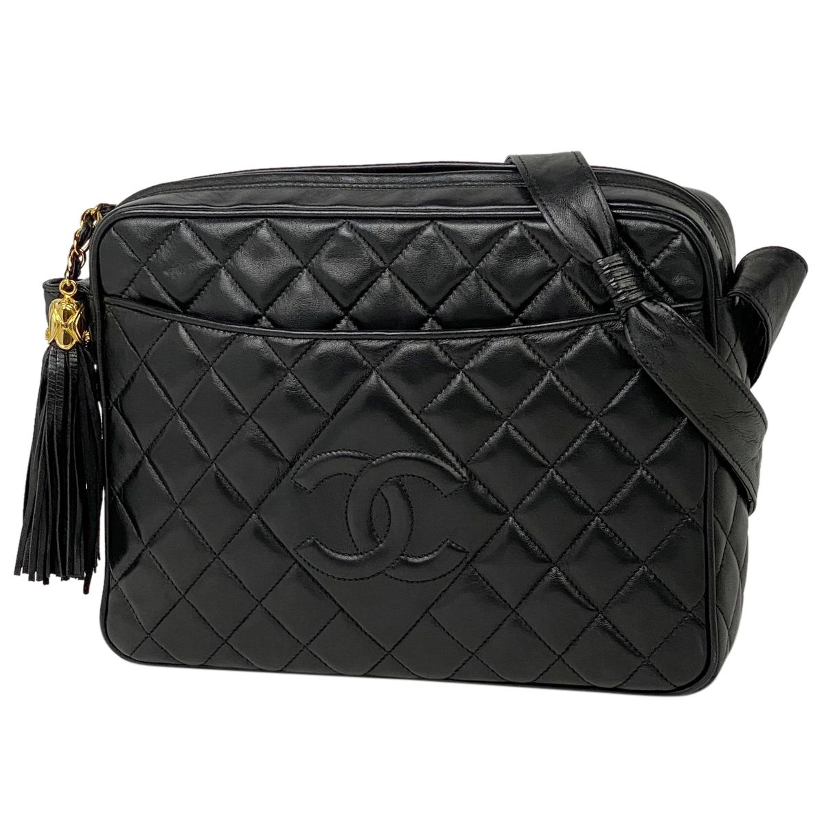 シャネル CHANEL マトラッセ ココマーク フリンジ ショルダーバッグ