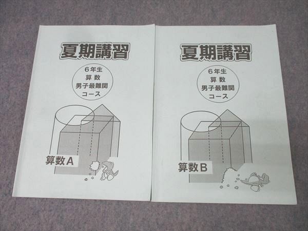 浜学園 小6 算数A/B 男子最難関コース 夏期講習 2023 計2冊 015S2D 中学受験、浜学園、春期講習（最難関）小6、算数理科国語、3教科