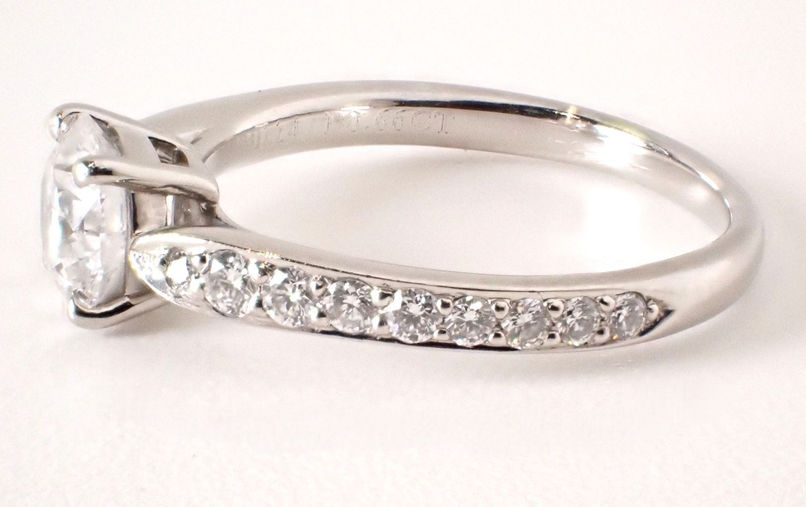 TIFFANY&Co.(ティファニー) Pt950 プラチナ ハーモニーハーフエタニティダイヤリング 0.66ct ダイヤモンド リング 3.1g