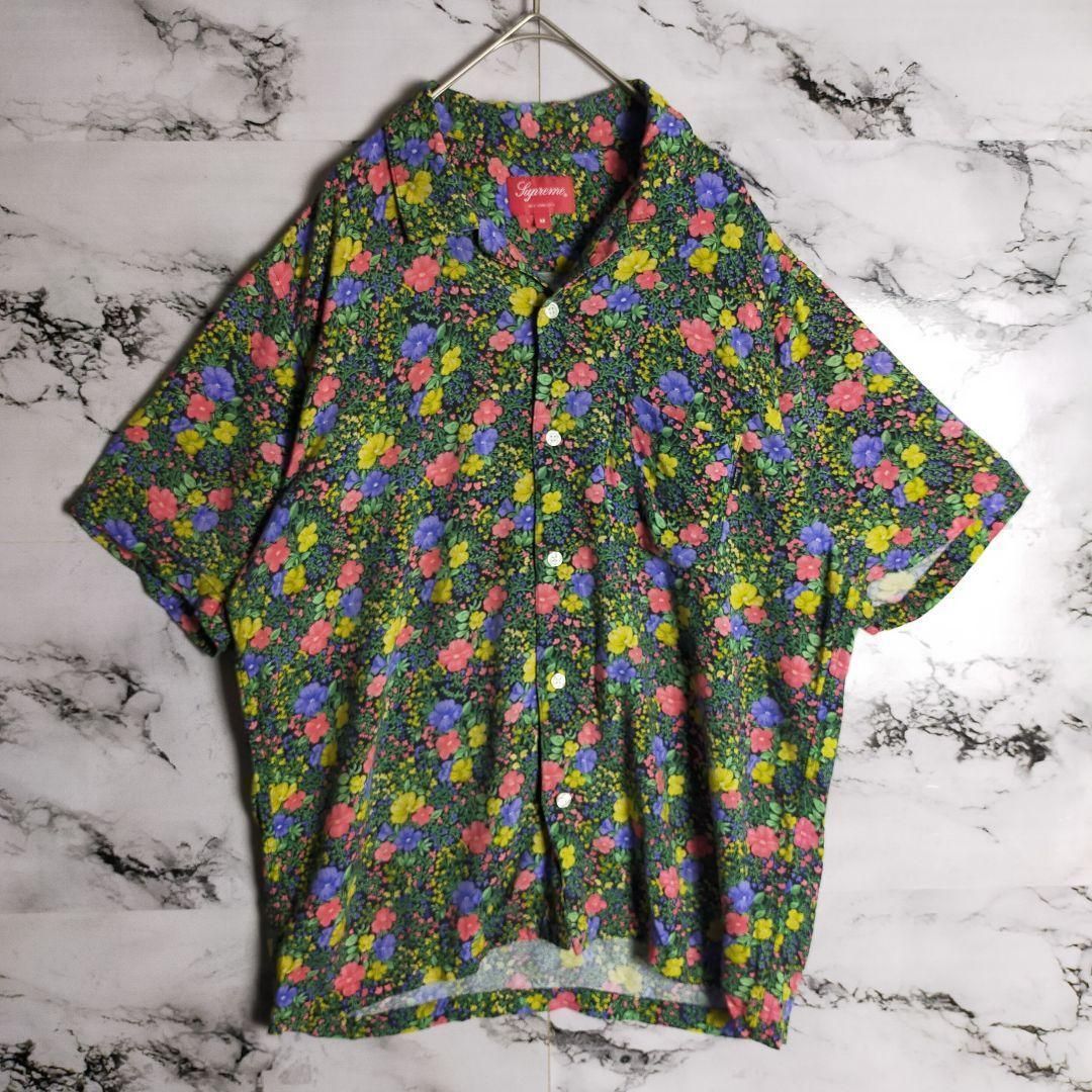 人気デザイン シュプリーム 花柄半袖レーヨンシャツ 総柄 即 モデル 入手困難