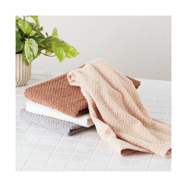 まとめ 林 ホテルタイプフェイスタオル バラエティカラー4 ベージュ FO600228 1パック 2枚 ×10セット