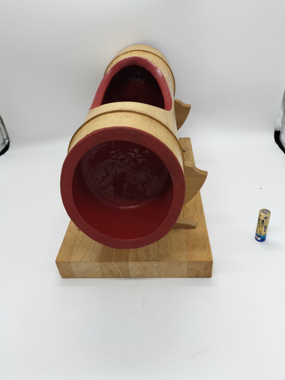 花器 竹製 円形 黄色 赤色 飾台付 窯 工房 池坊 変形 シンプル 生花