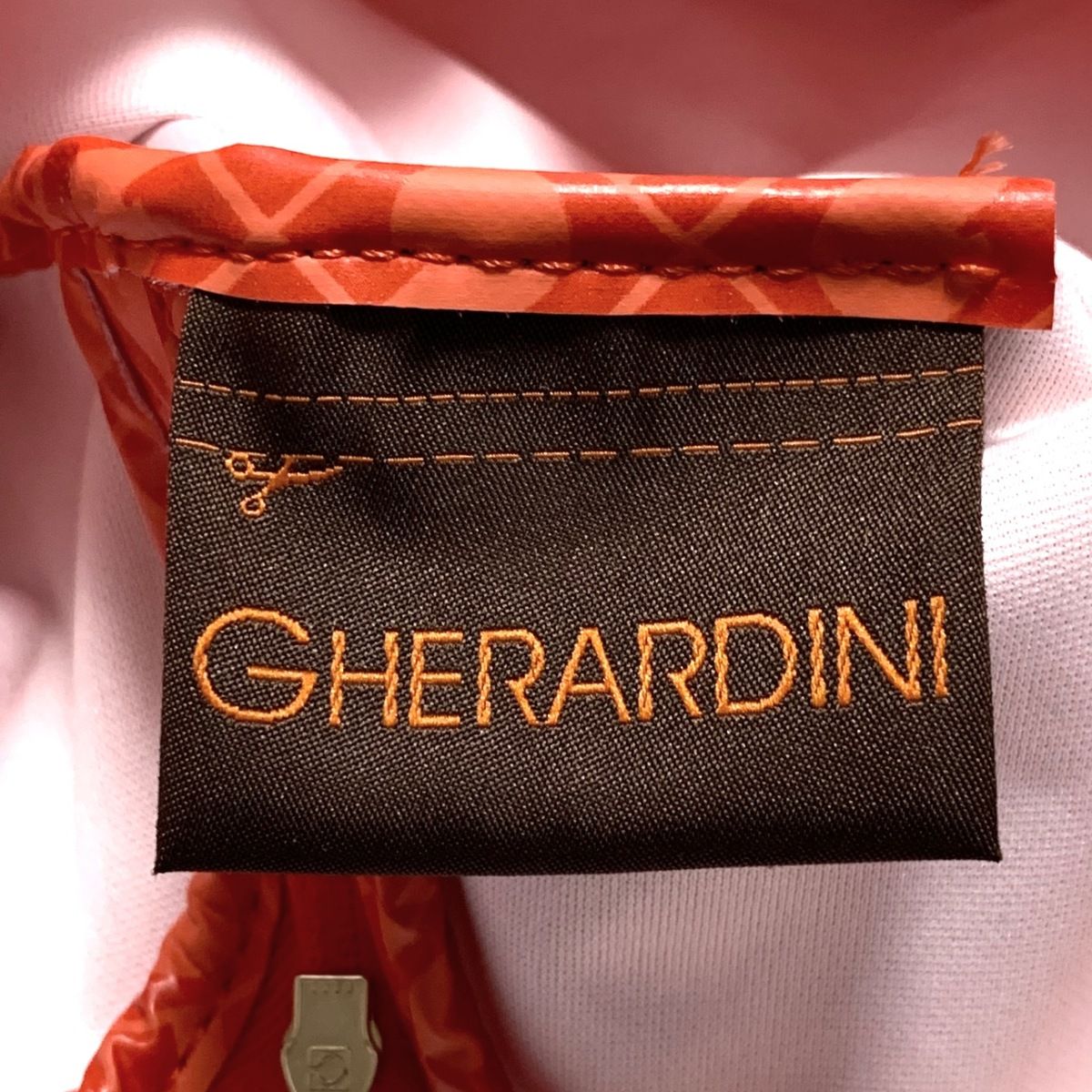 GHERARDINI(ゲラルディーニ) ポーチ美品 - レッド×ダークブラウン ...