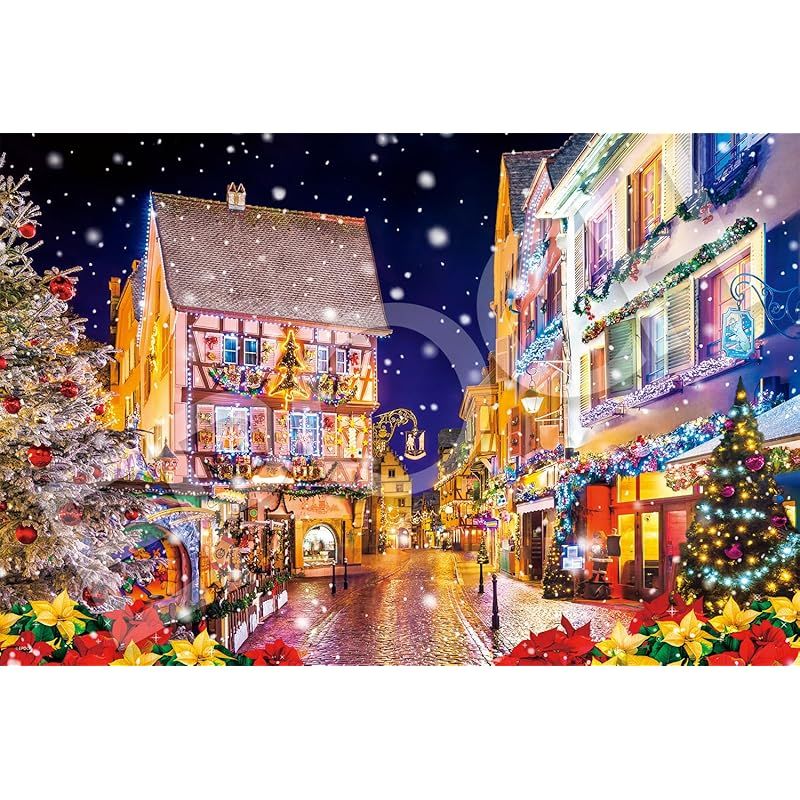 エポック社 1000ピース ジグソーパズル 海外風景 クリスマス イン コルマール－フランス （50×75cm） 11-614s のり付き ヘラ付き 点数券付き EPOCH