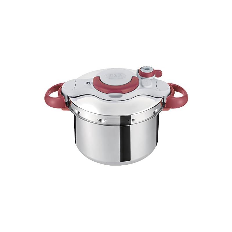 ティファール 圧力鍋 6L 4~6人用 IH ガス火対応 カンタン開閉 10年 クリプソ ミニット イージー ルビーレッド P4620769 0