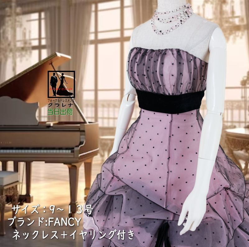 フォーマルドレス》販売 クラレナの ネックレス イヤリング付き FANCY  