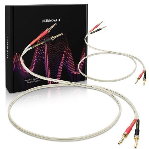 ピンバナナプラグ付き14AWGOFCスピーカーケーブル、クラフトメイドHiFi1.5m/4.9フィートホワイトスクエアスピーカーワイヤー金メッキバナナプラグ付き、Hi-Fi&ホームオーディオシステム、ア…  アウトレット SKRL-14-100 14 AWG OFC スピーカーワイヤー 100フィート