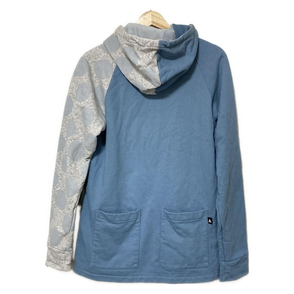 SOU SOU ソウソウ パーカー サイズS レディース - ライトブルー×ライトグレー 長袖|ドット柄|LE COQ SPORITIFコラボ