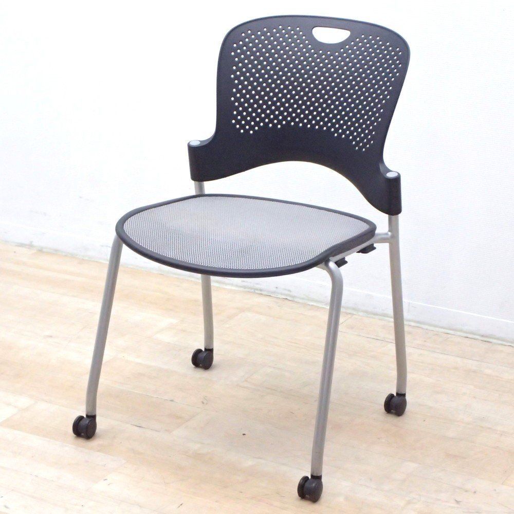 ハーマンミラー ケイパーチェア ミーティングチェア スタッキング キャスター フレックスネットシート 肘無 EG18509 オフィス家具